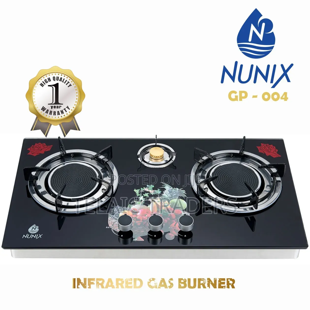 Nunix 3 Burner Infrared Cooker