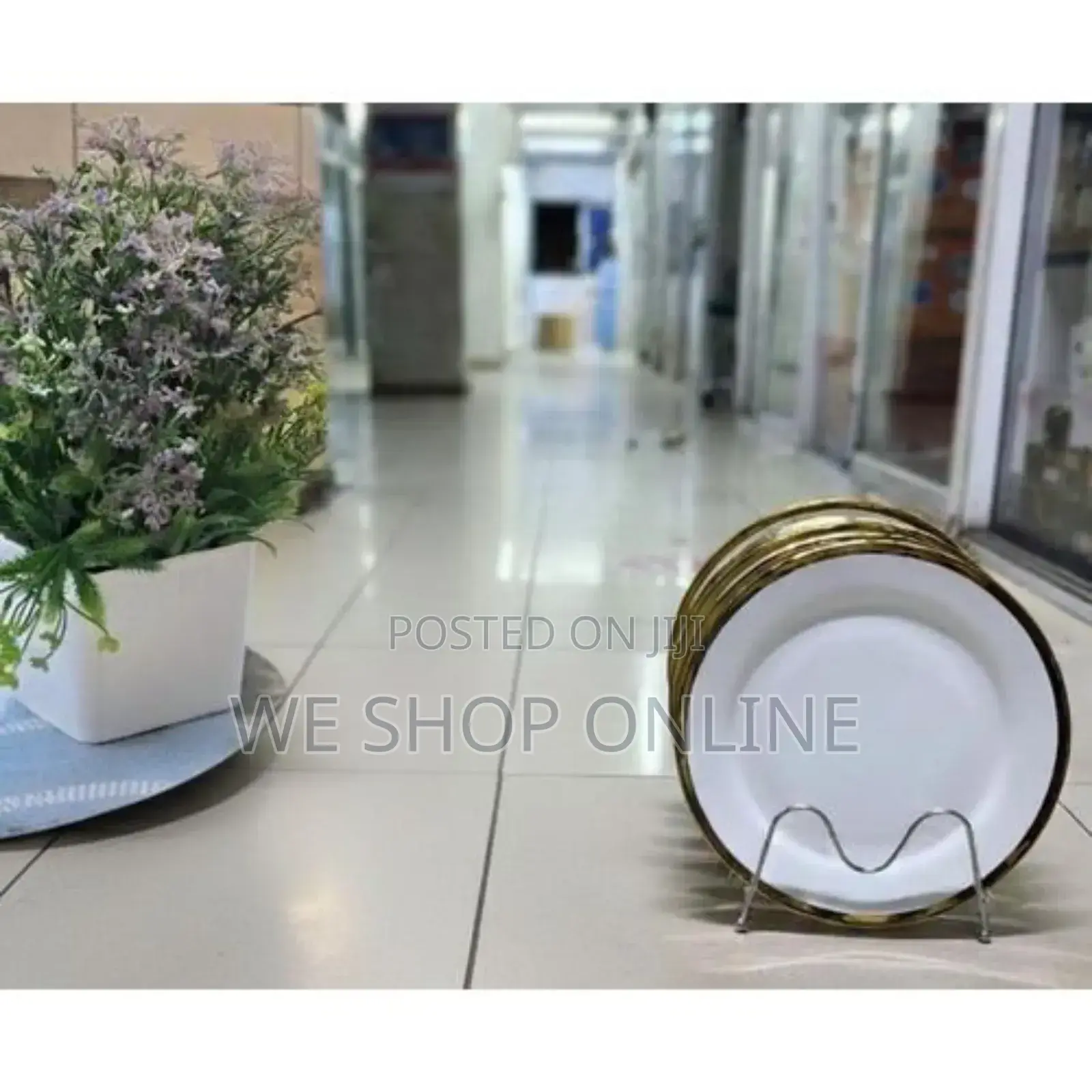 8inch Plate With Golden Rim 6pcs