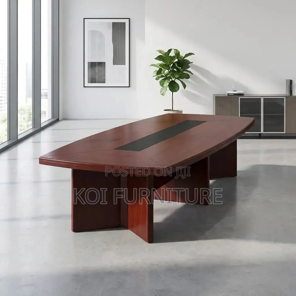 Boardroom Table; 2.4m Red Mahany Boardroom Table for 12 Individuals
