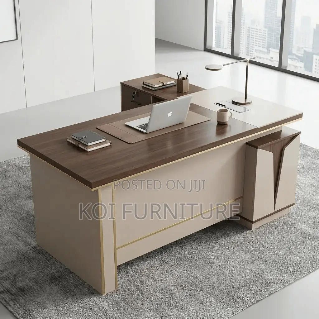 Office Desk; 1.8 Meters Executive Desk With L Sape Return