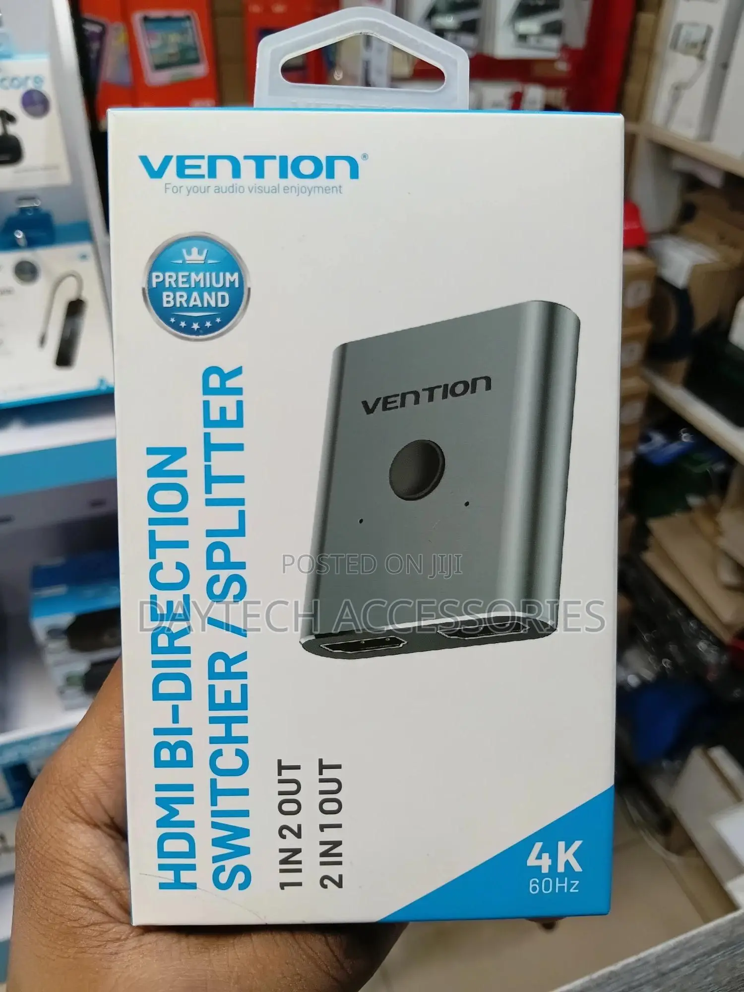 Vention Afuh0 2 Ports Hdmi Bi-Directional Switcher (Silver Color)