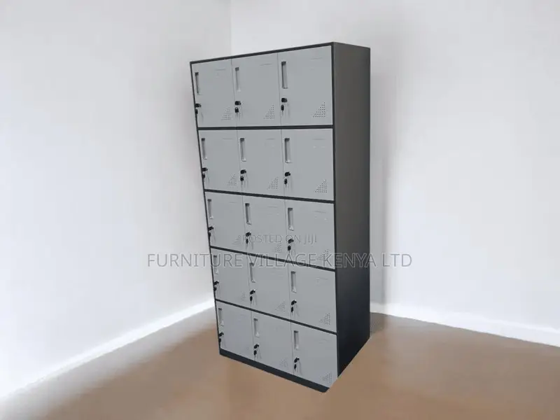 15-Door's Metallic Gym Storage Locker Cabinet