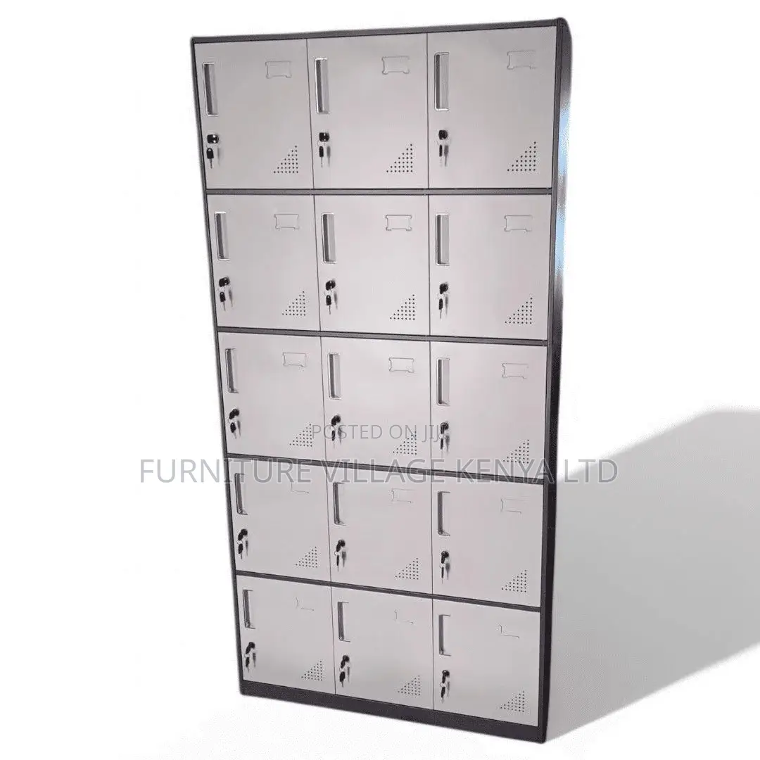 15-Door's Metallic Gym Storage Locker Cabinet