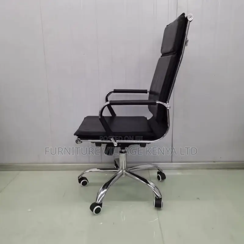 Black Leather Adjustable Desk Task Chair