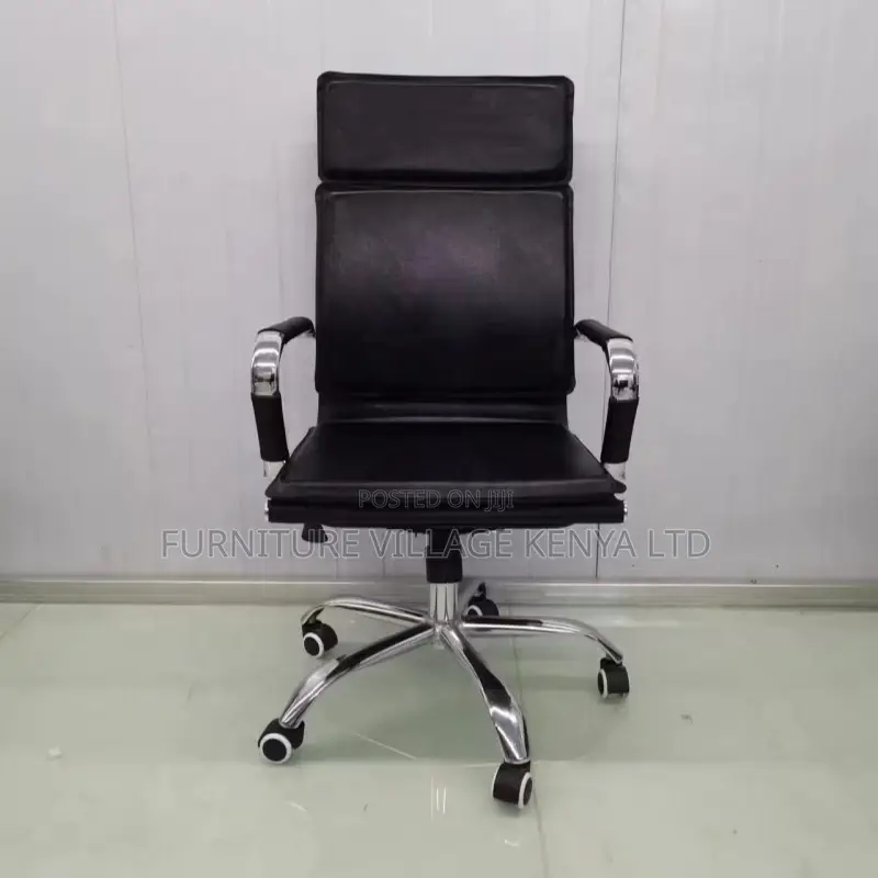 Black Leather Adjustable Desk Task Chair