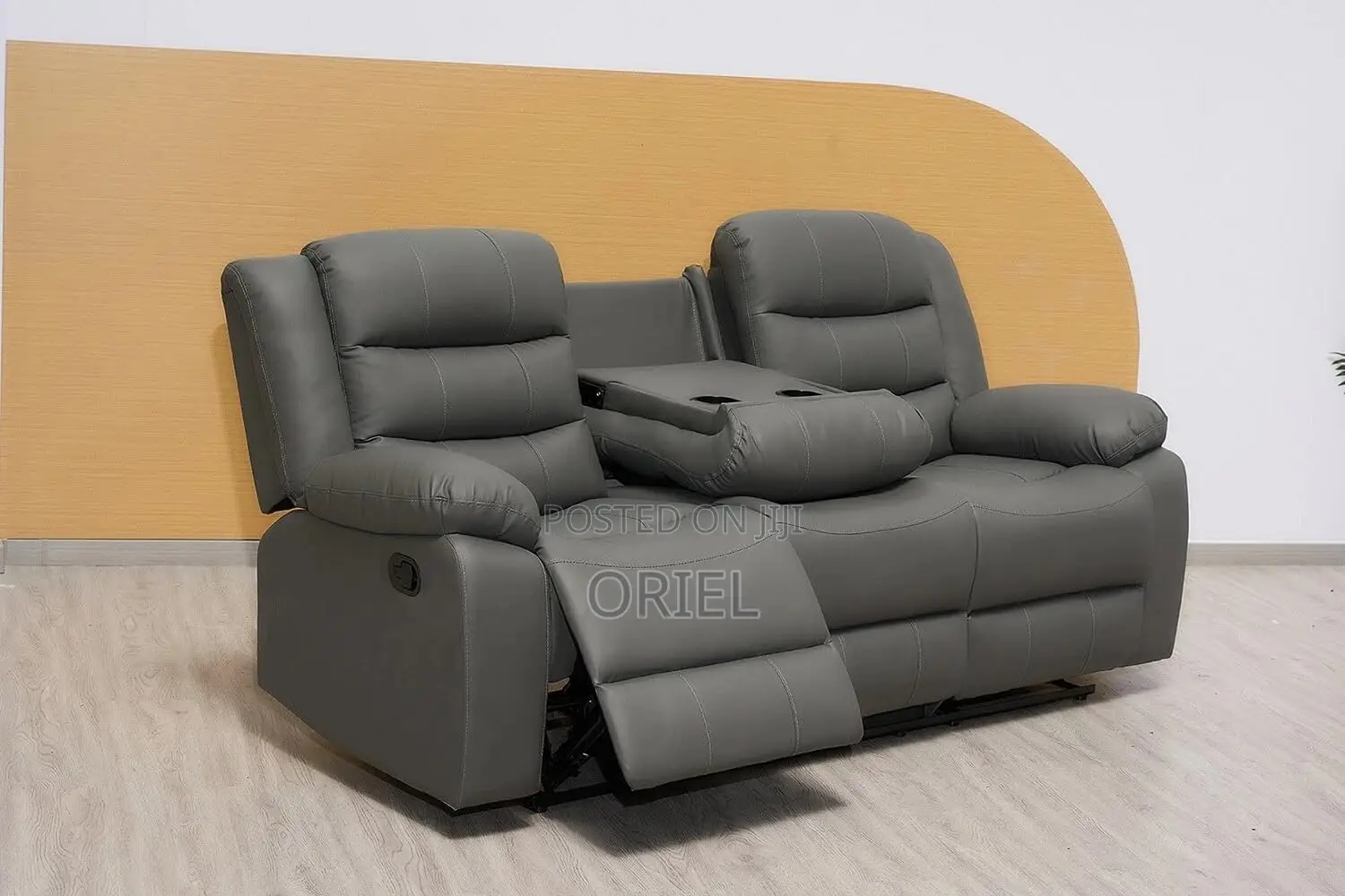 Office Sofa : 6-Seater Leather Reclining Executive Home/Office Sofaset