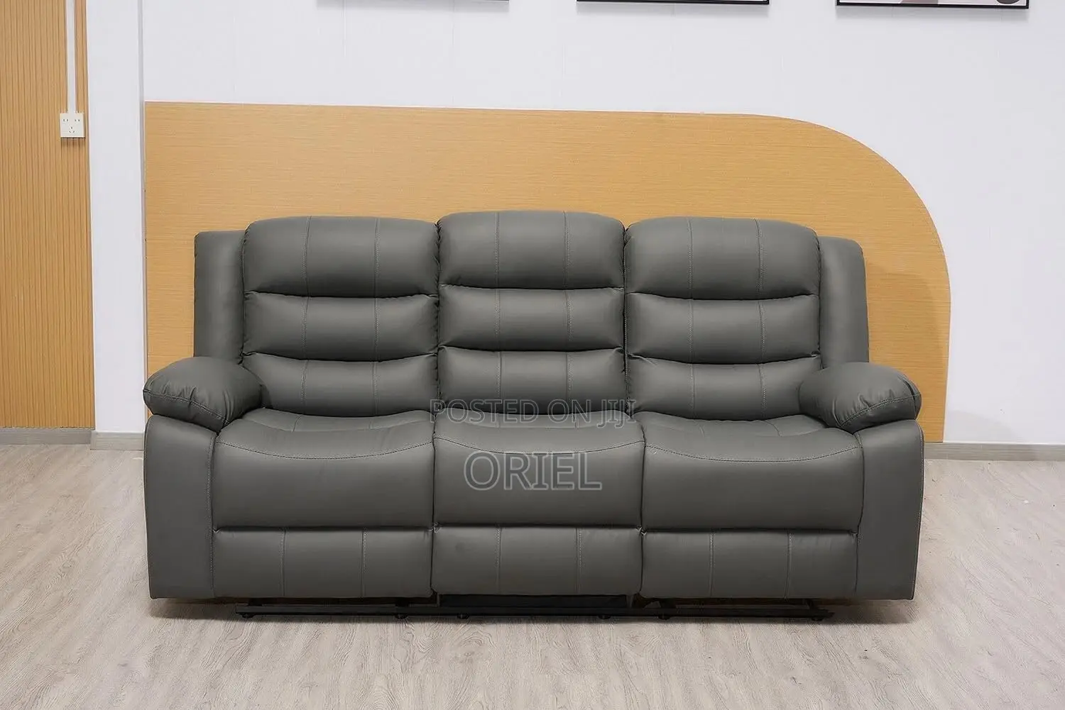 Office Sofa : 6-Seater Leather Reclining Executive Home/Office Sofaset