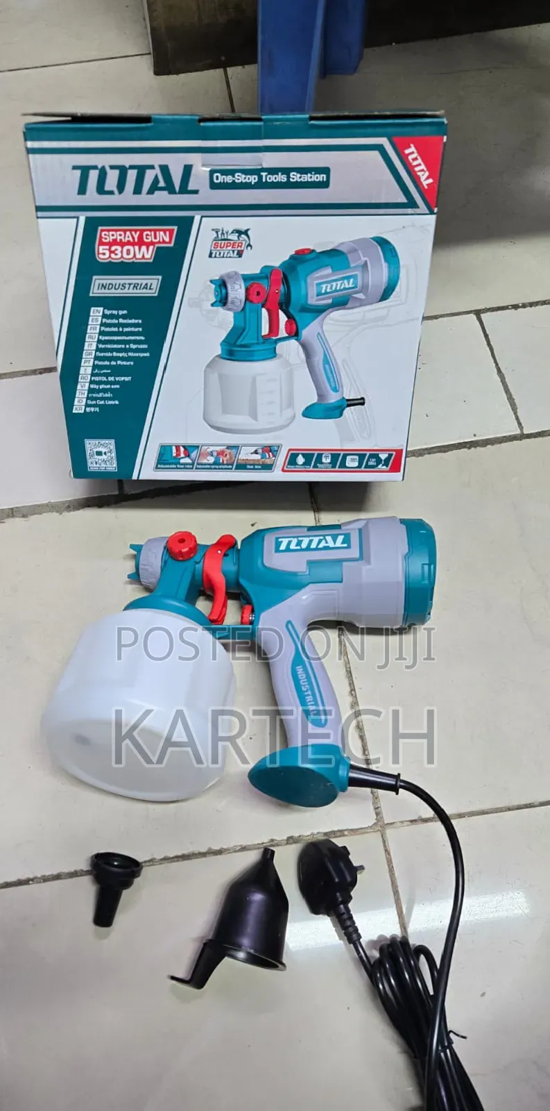 Total 530w Corded Electric Spray Gun (Paint Sprayer)