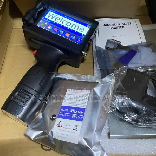 Barcode and Date Printing Handheld Inkjet Printer, Touch Screen