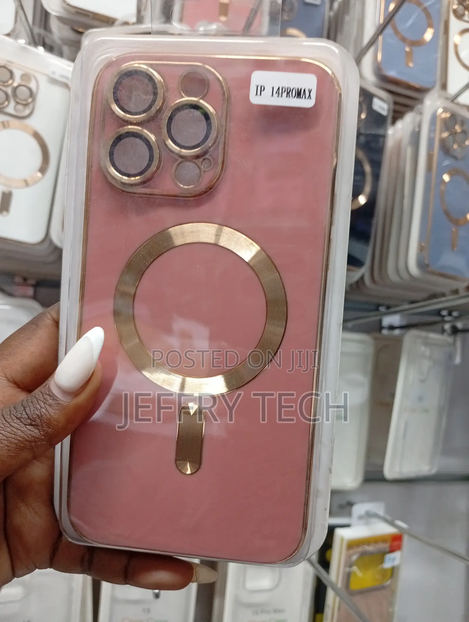 iPhone 14 Pro Max Electroplated Pink Magsafe Phone Case