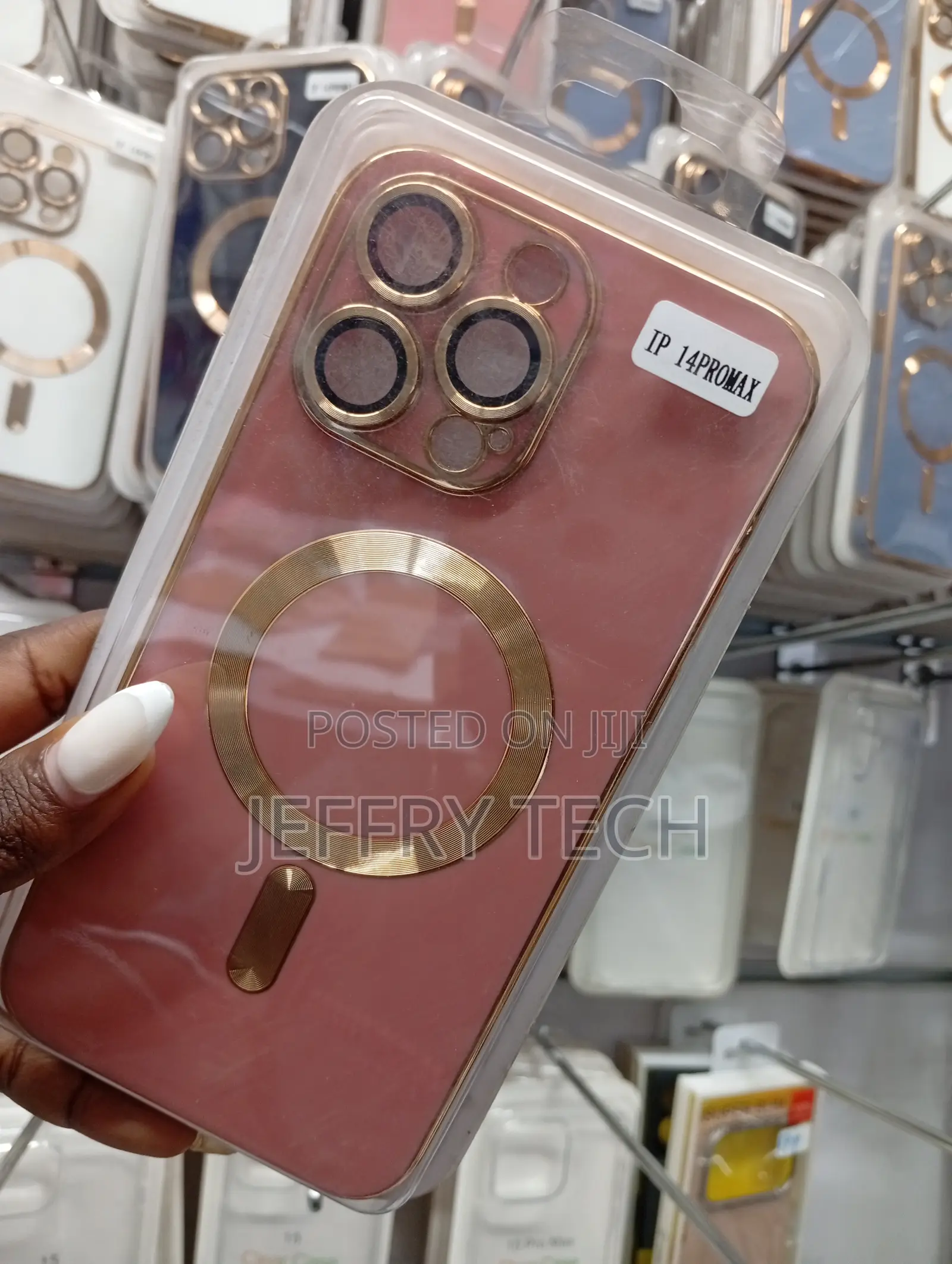 iPhone 14 Pro Max Electroplated Pink Magsafe Phone Case