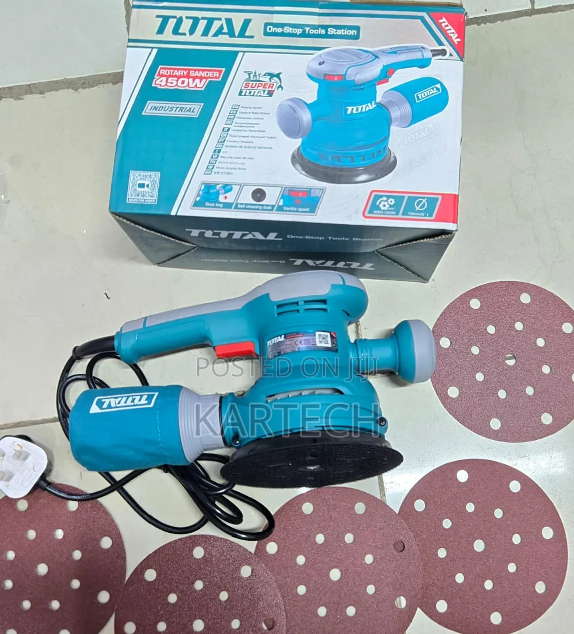 Total 450w Compact Palm Sander – Smooth Surface Finishing