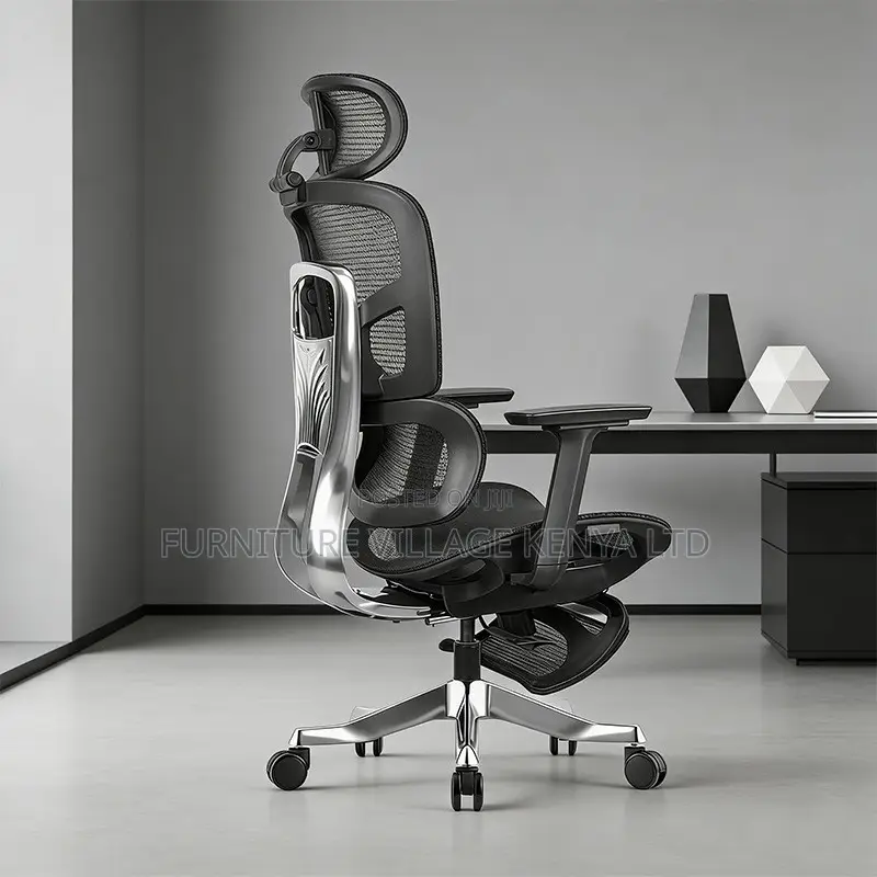 Office Swivel Orthopedic Mesh Seat With Footrest