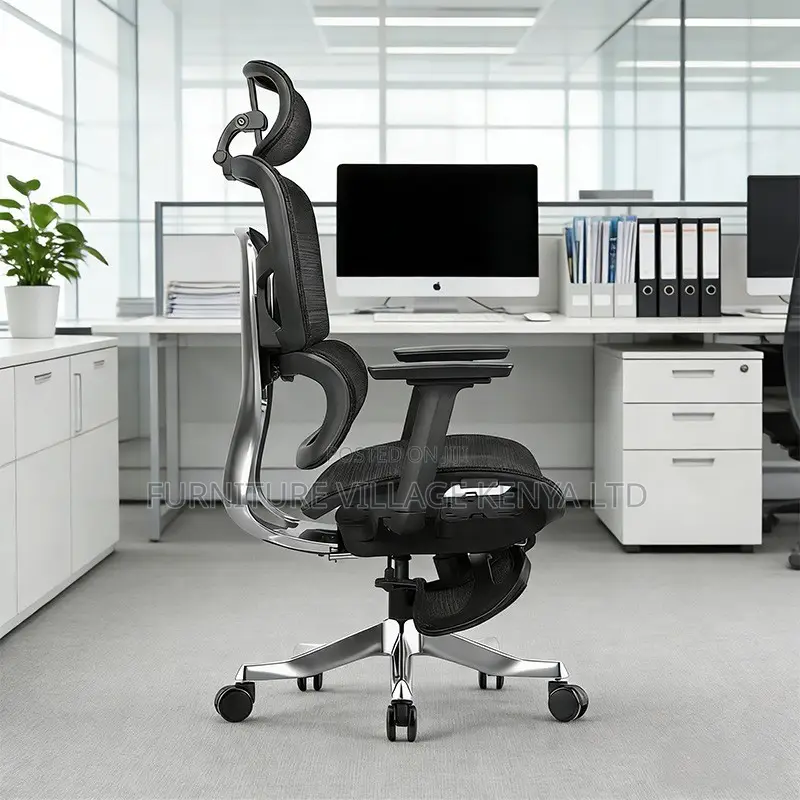 Office Swivel Orthopedic Mesh Seat With Footrest
