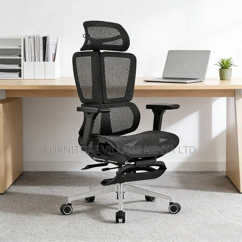 Office Swivel Orthopedic Mesh Seat With Footrest