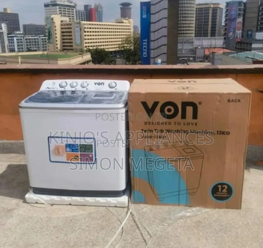 Newly Restocked Von 13kgs Washing Machine