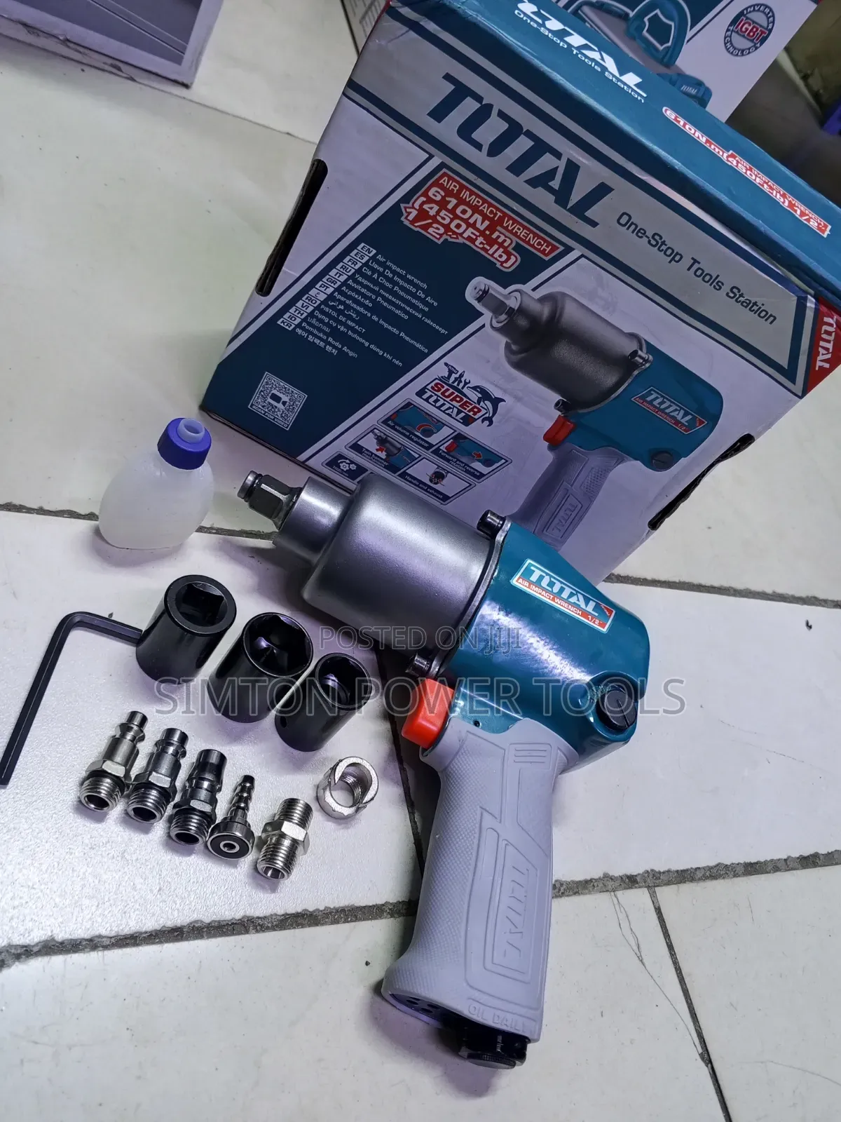 Heavy-Duty Total 610n.M Air Impact Wrench Total