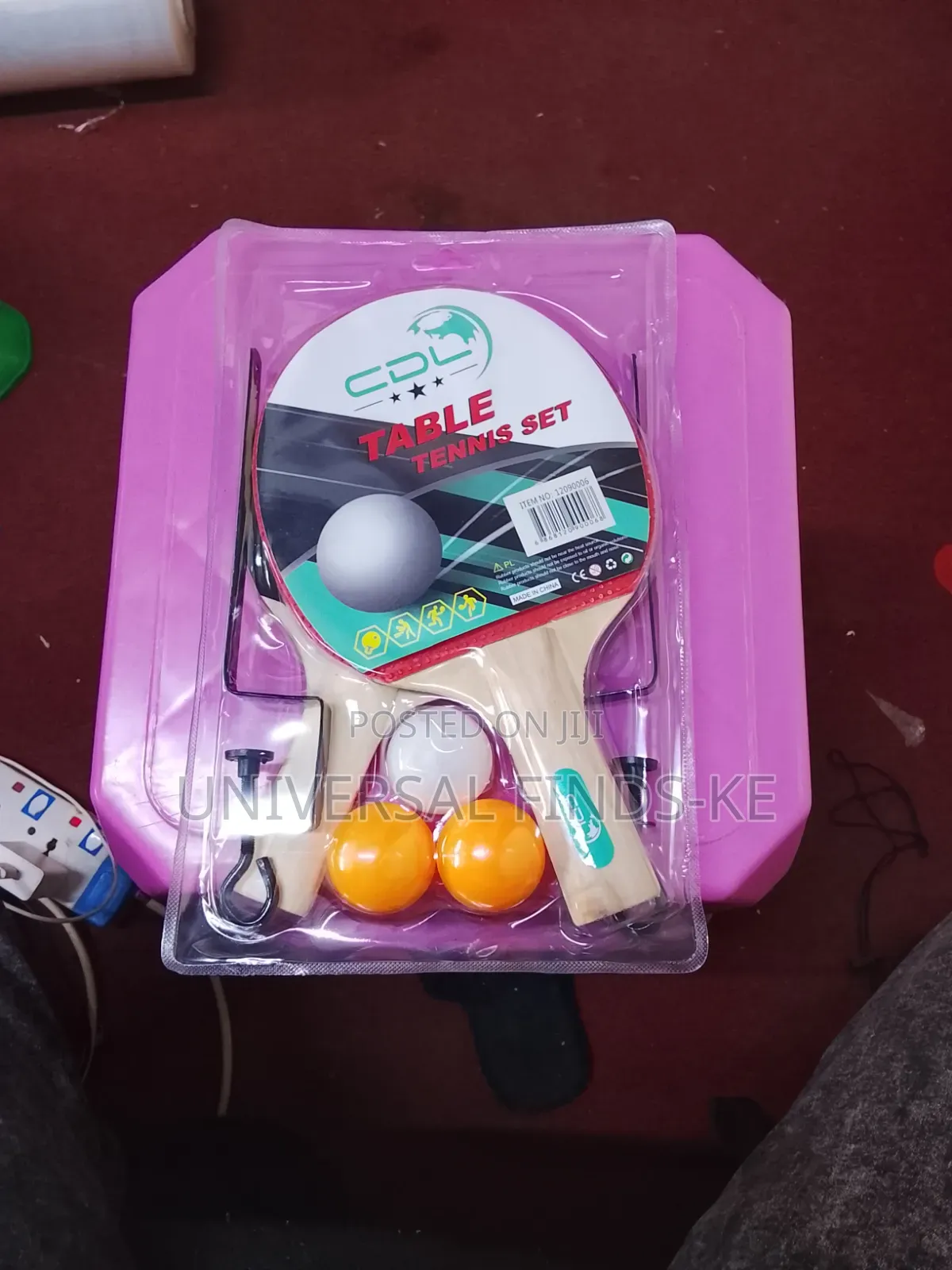 Wooden Table Tennis Rackets With 3 Orange Balls