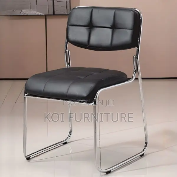 Office Chairs; Stackable Durable Home Office Vistitor Chrome Chairs
