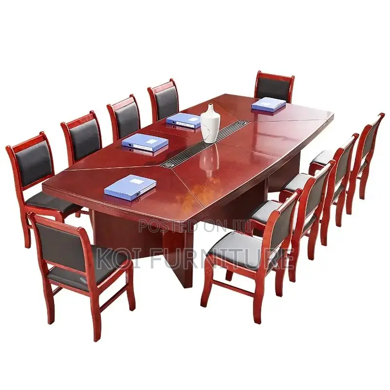 Boadroom Table; 2.4 Meters Mahogany Wooden Red Brown Boadroom Table