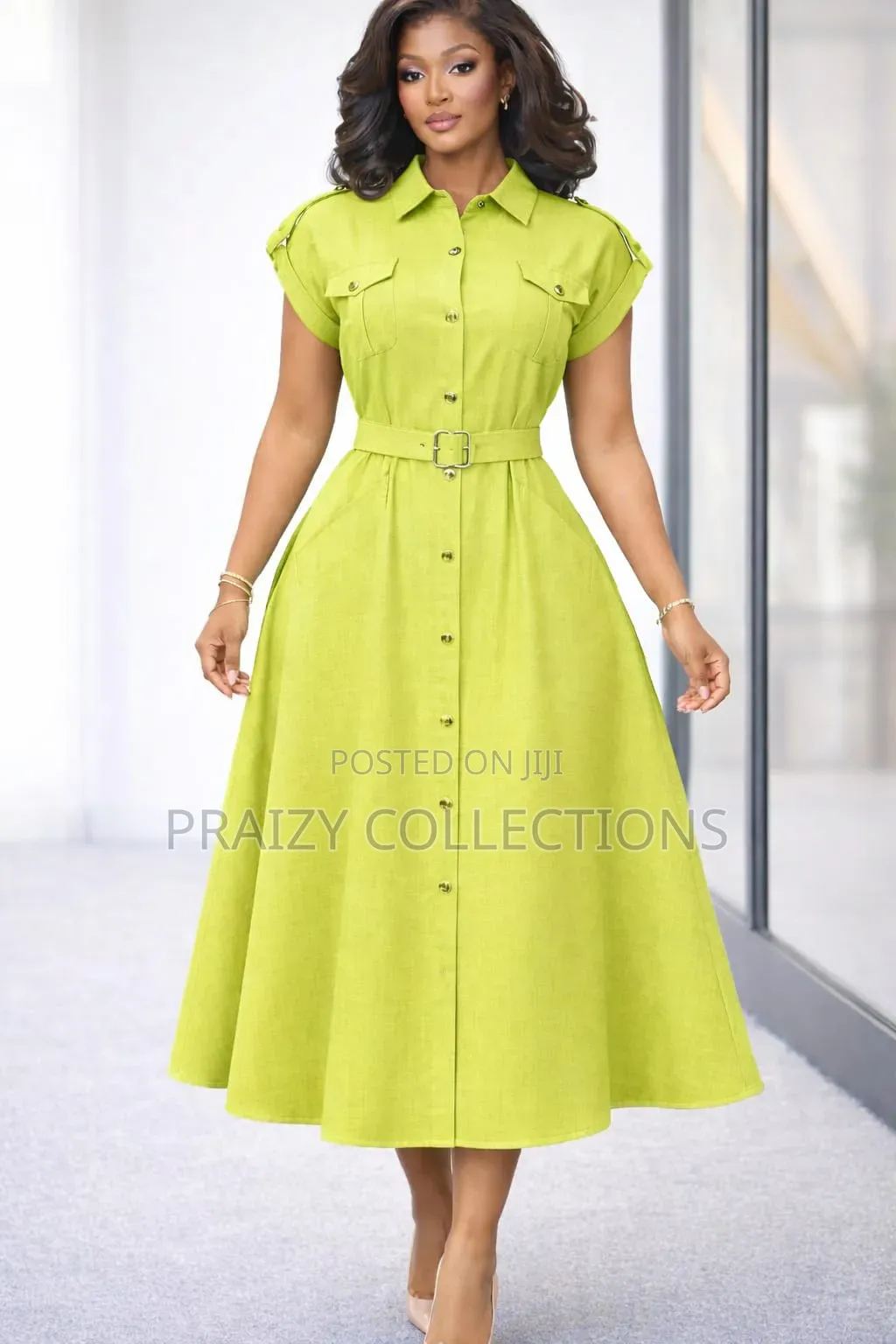 Beautiful Midi Linen Dress