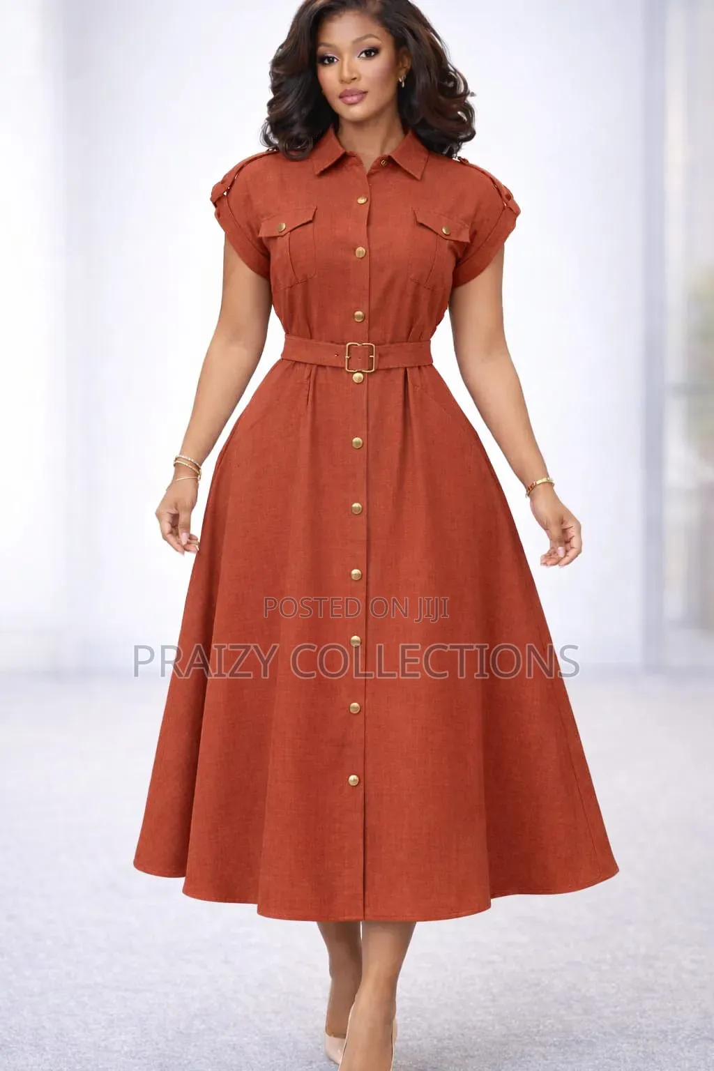 Beautiful Midi Linen Dress