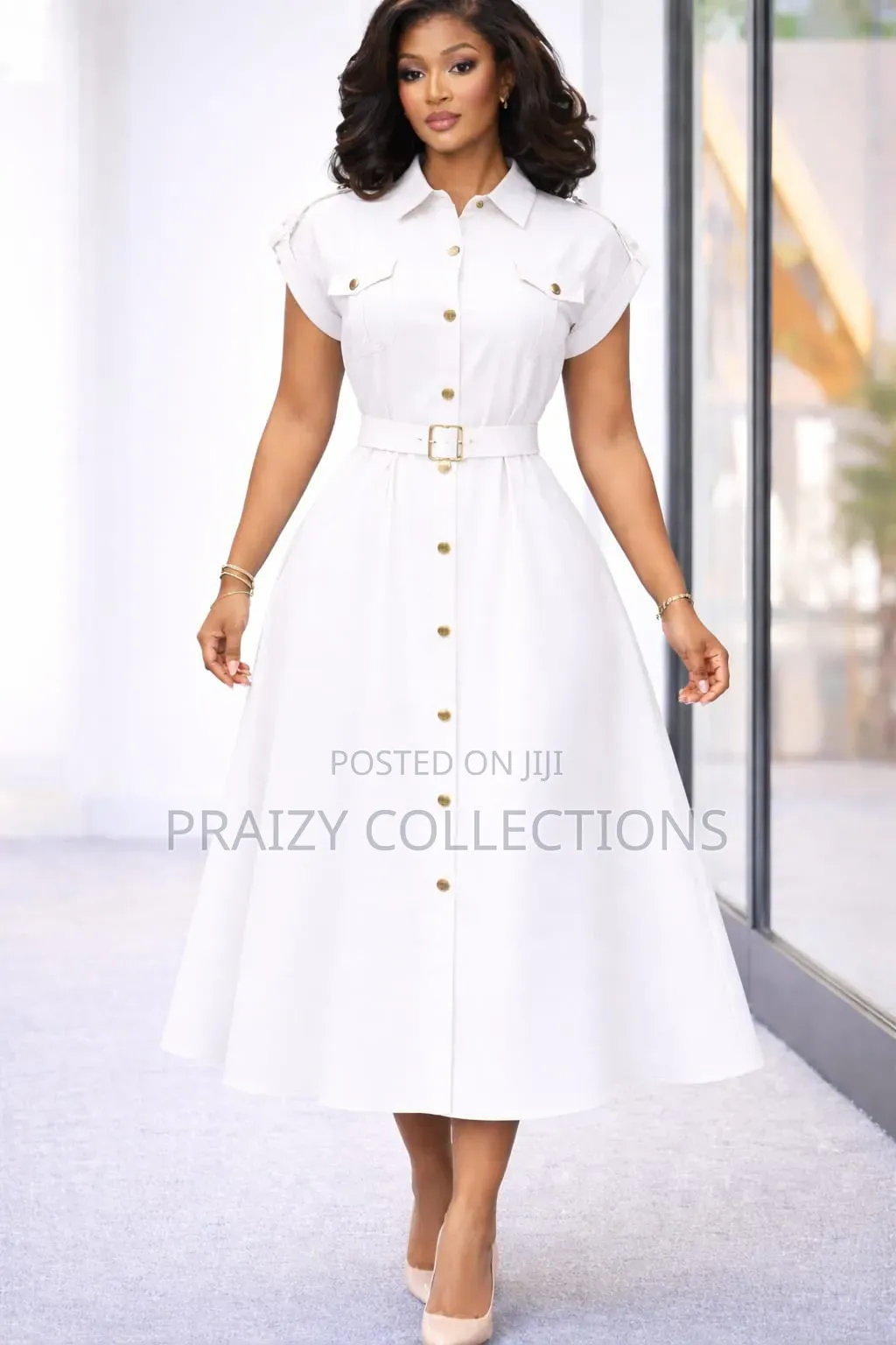 Beautiful Midi Linen Dress