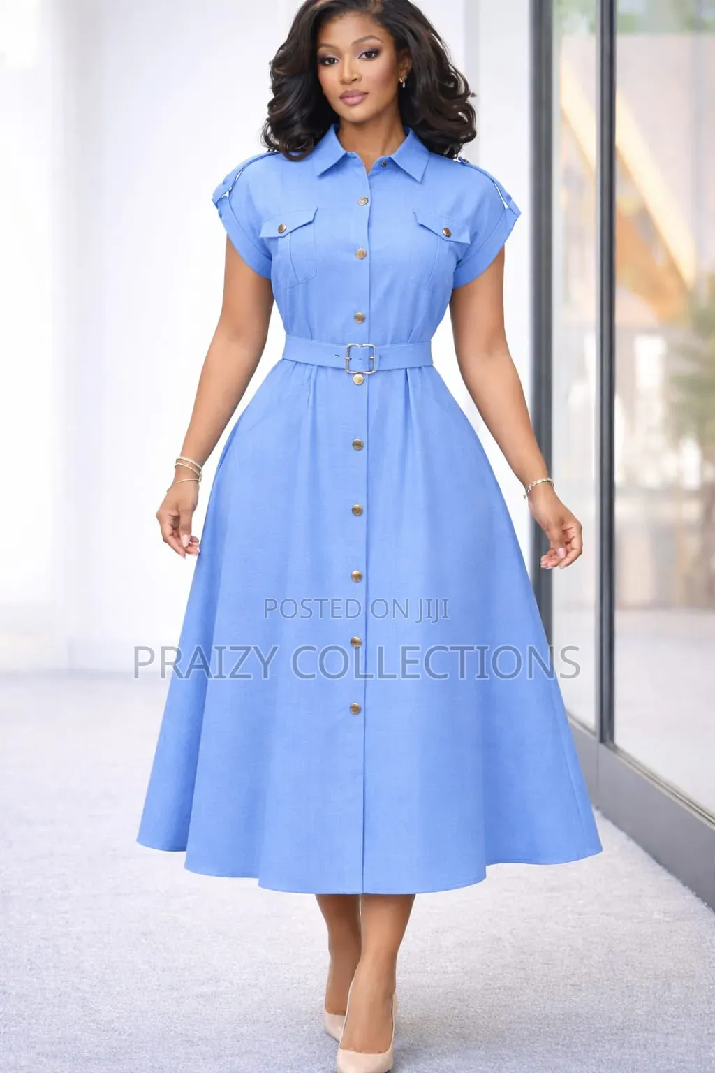 Beautiful Midi Linen Dress