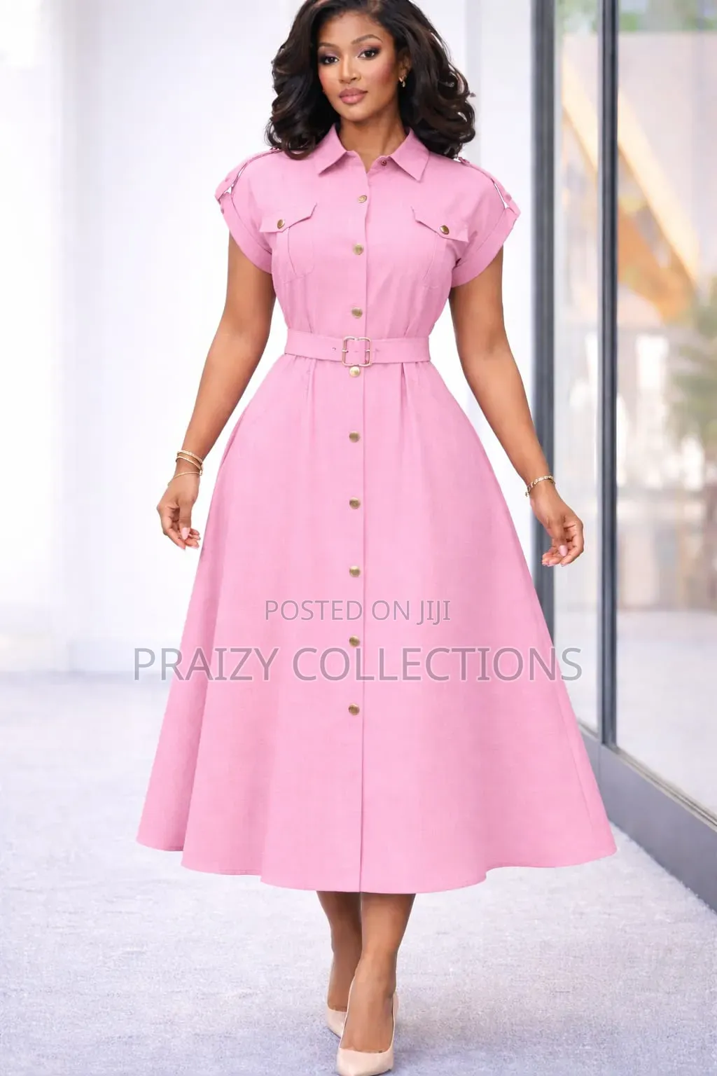 Beautiful Midi Linen Dress