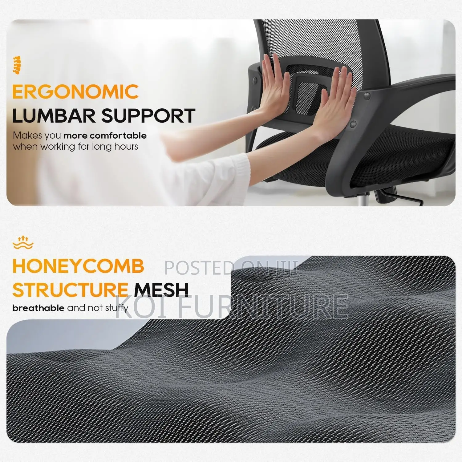 Office Chairs; Mesh Clerical Swivel Office Ergonimic Chairs