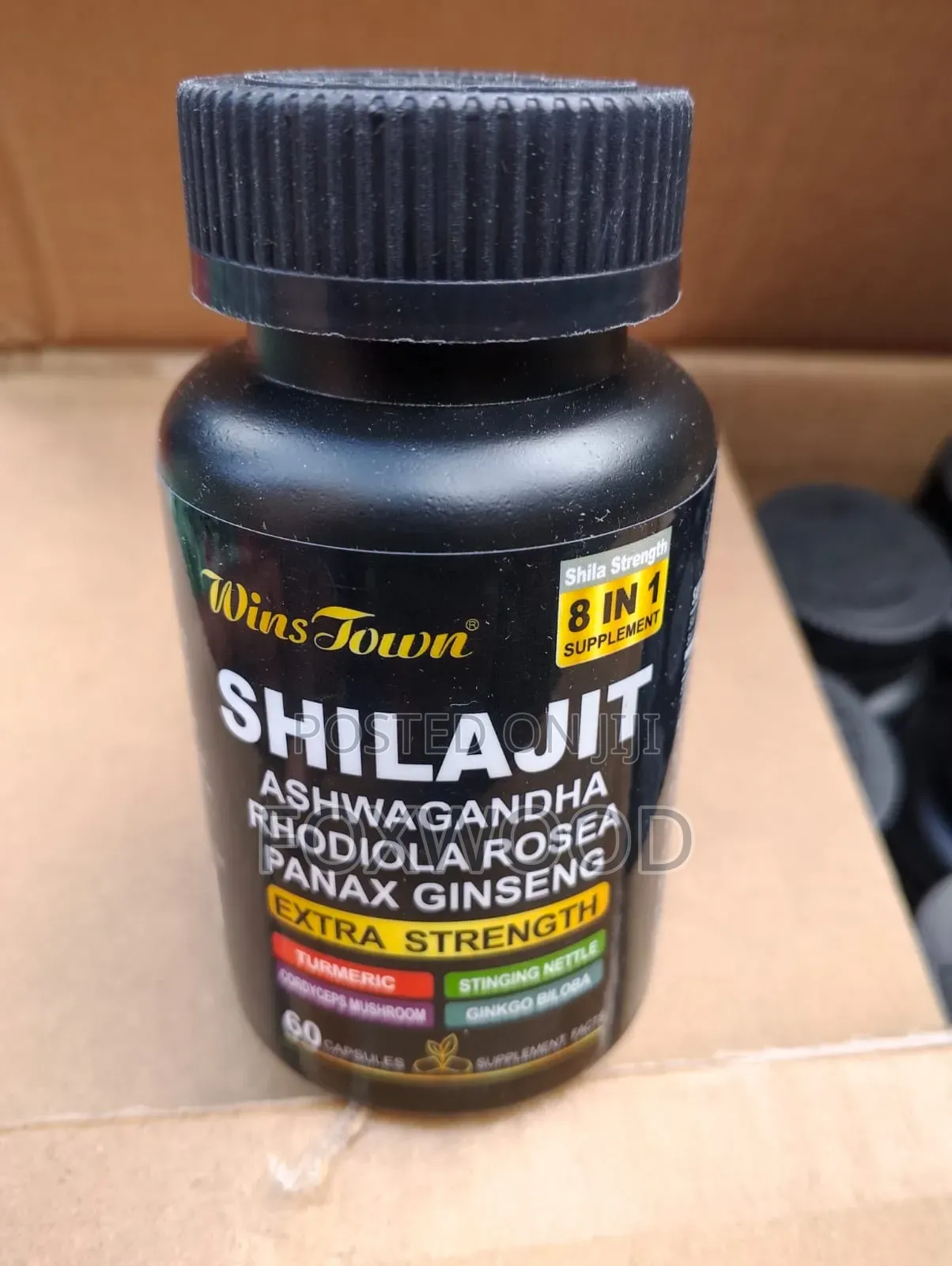 Wins Town Shilajit 8-in-1 Supplement Capsules.
