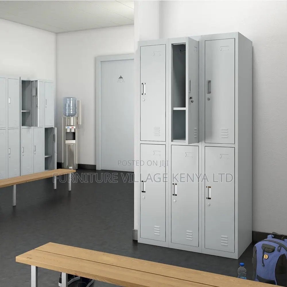 6-Door's White Metallic Filling Document Cabinet
