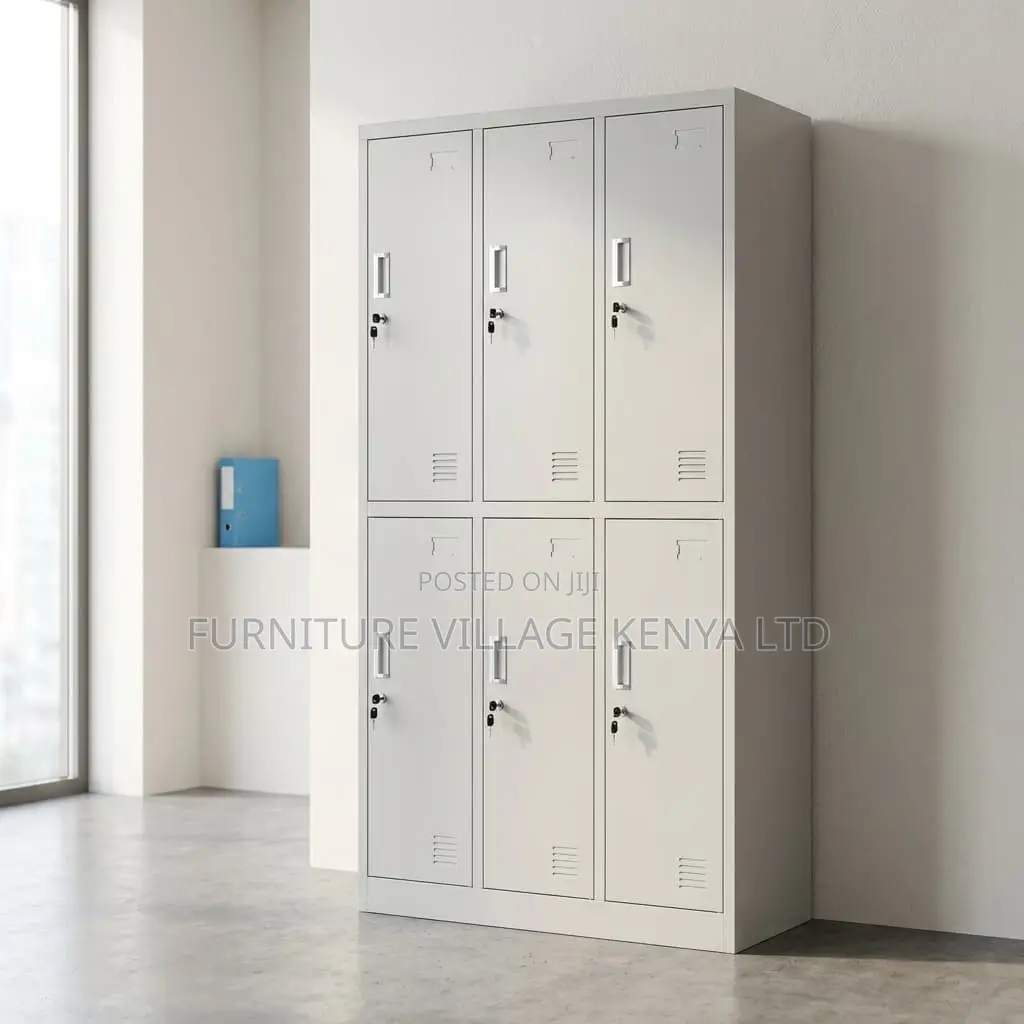 6-Door's White Metallic Filling Document Cabinet