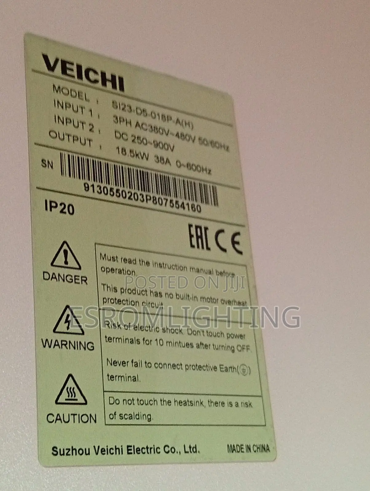 Veichi 18.5kw VFD / Pump Inverter / Variable Frequency Drive