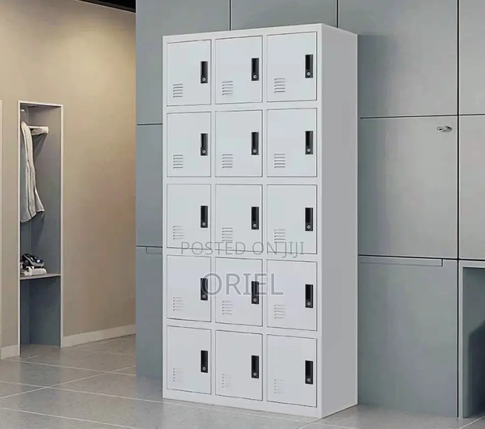 Office Cabinet : 15-Door Multi-Locker Office Storage Cabinet