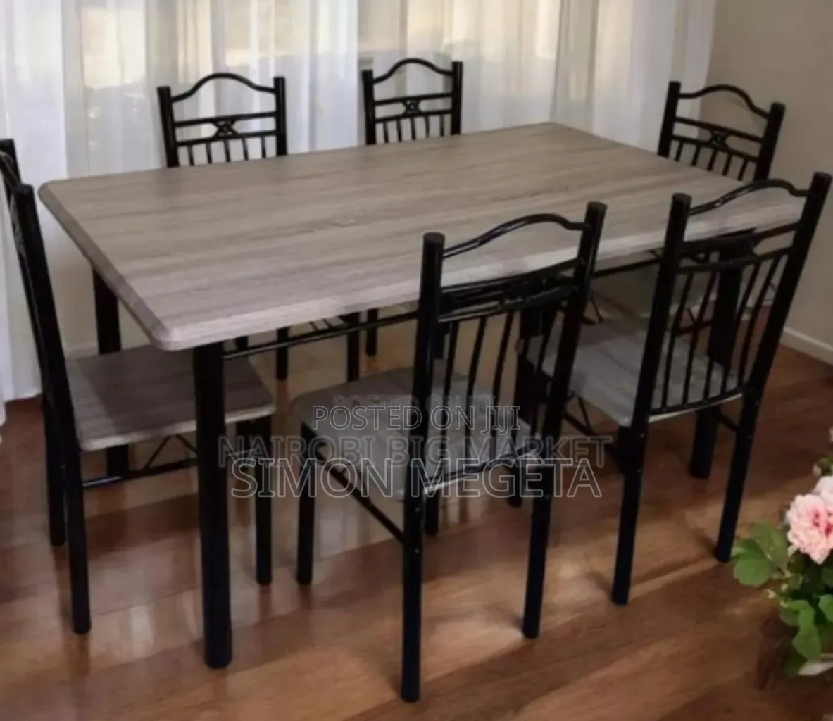 Brown Elite 6 Sitter Dinning Table