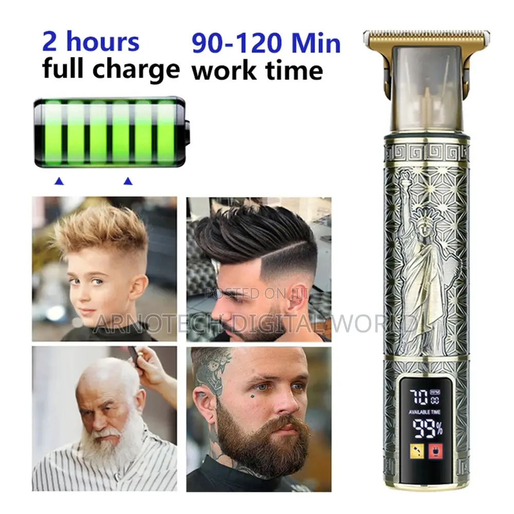 Usb Lcd Power Display Vintage T9 Hair Trimmer Cordless Hair Cutter