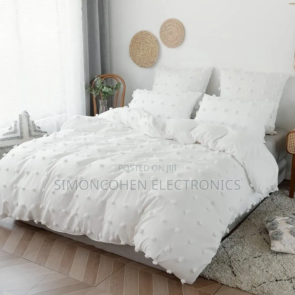 Luxury Tufted Dot Design Duvet Cover Set