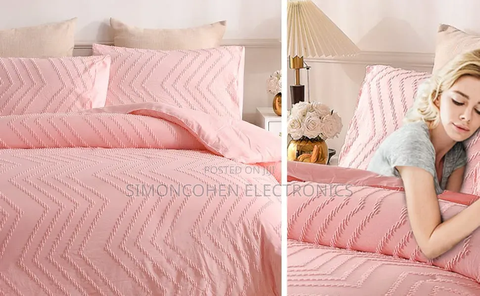 3pc Tufted Wave Duvet Cover Set