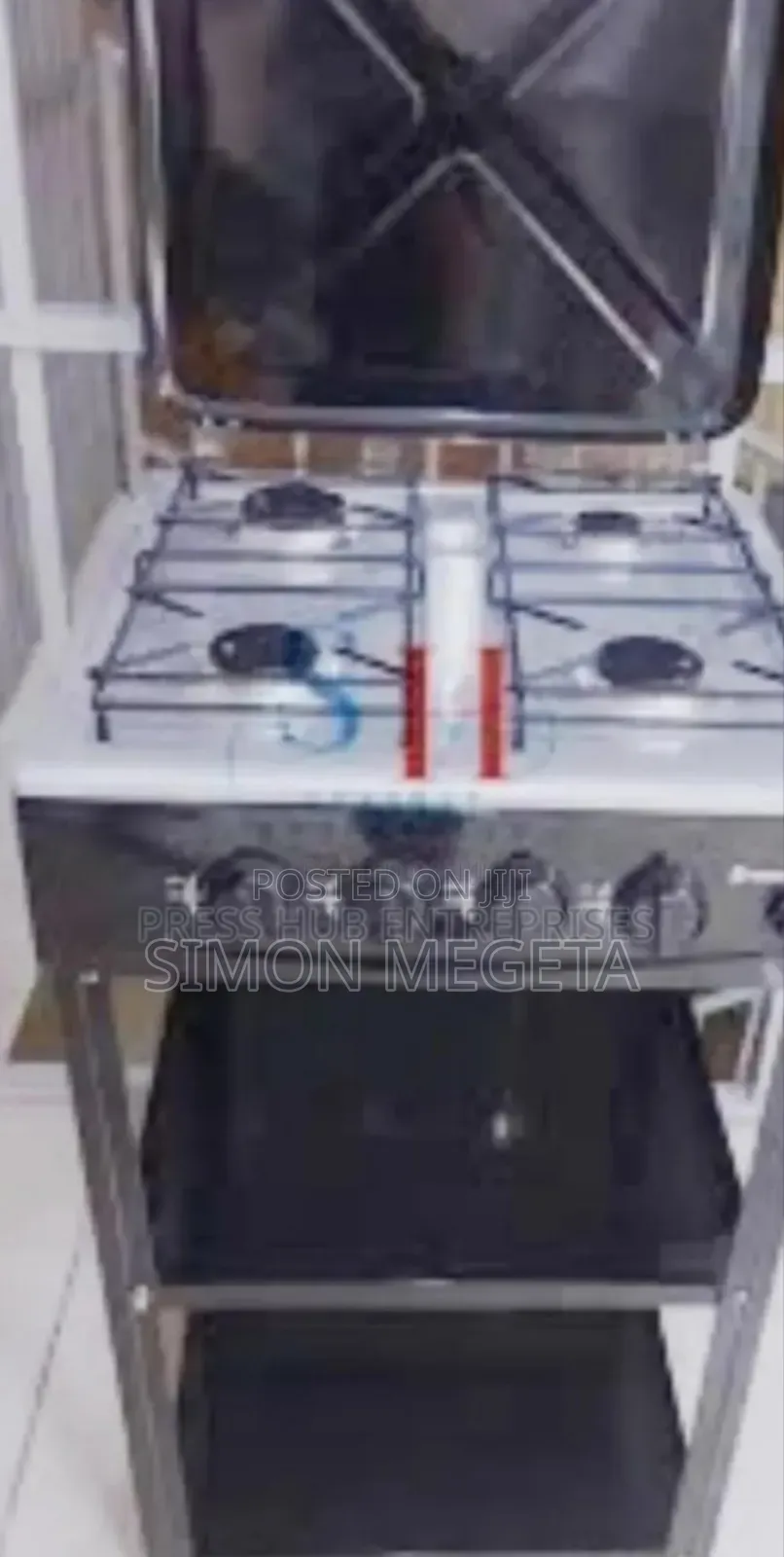 Automatic Ignition Nunix 4burner Cooker With Shelves