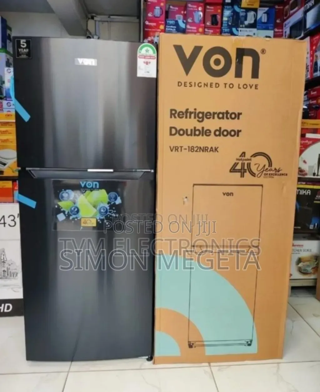 No Frost Available Von 182l Fridge