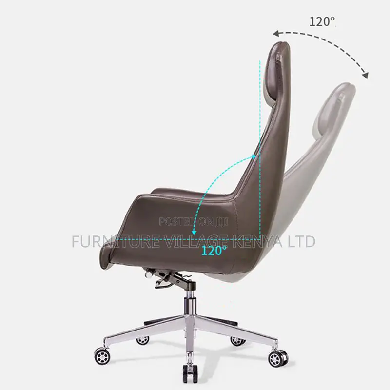 Executive Leather Swivel Desk Task Chair