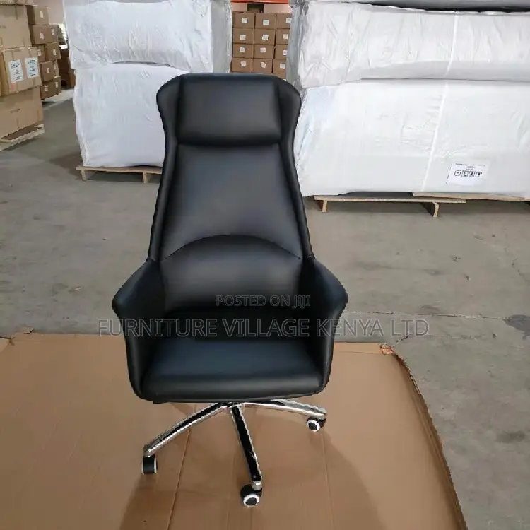 Executive Leather Swivel Desk Task Chair