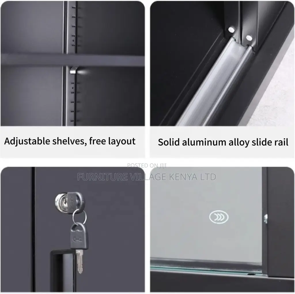 Modern Glass Door's Office Filling Cabinet