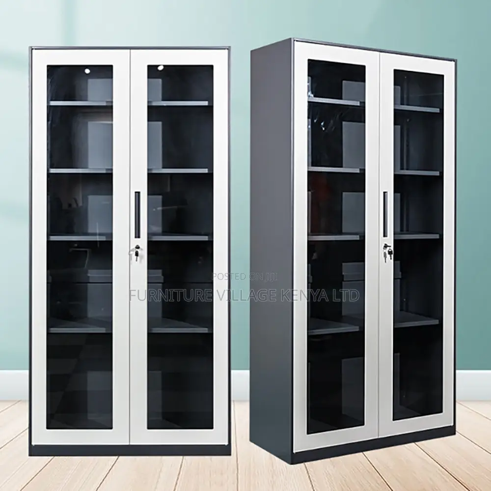 Modern Glass Door's Office Filling Cabinet