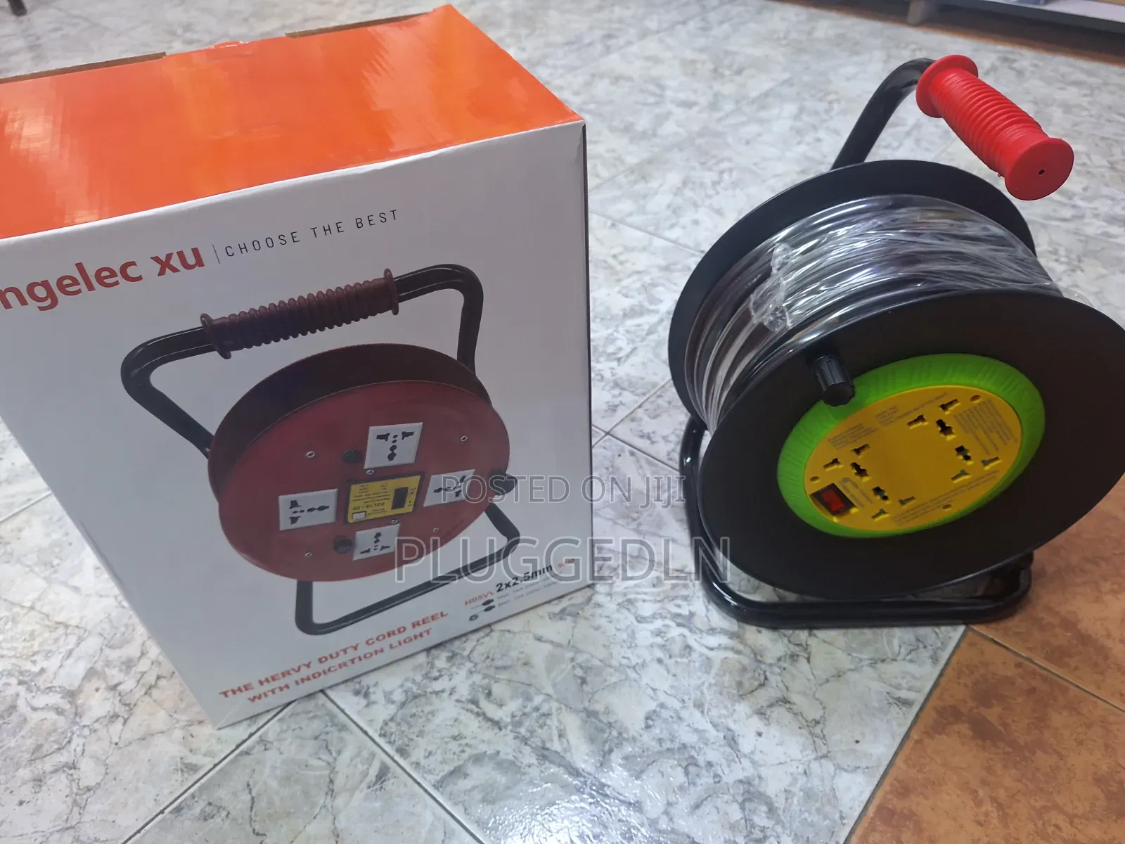 50m Heavy-Duty Extension Power Cord Reel.