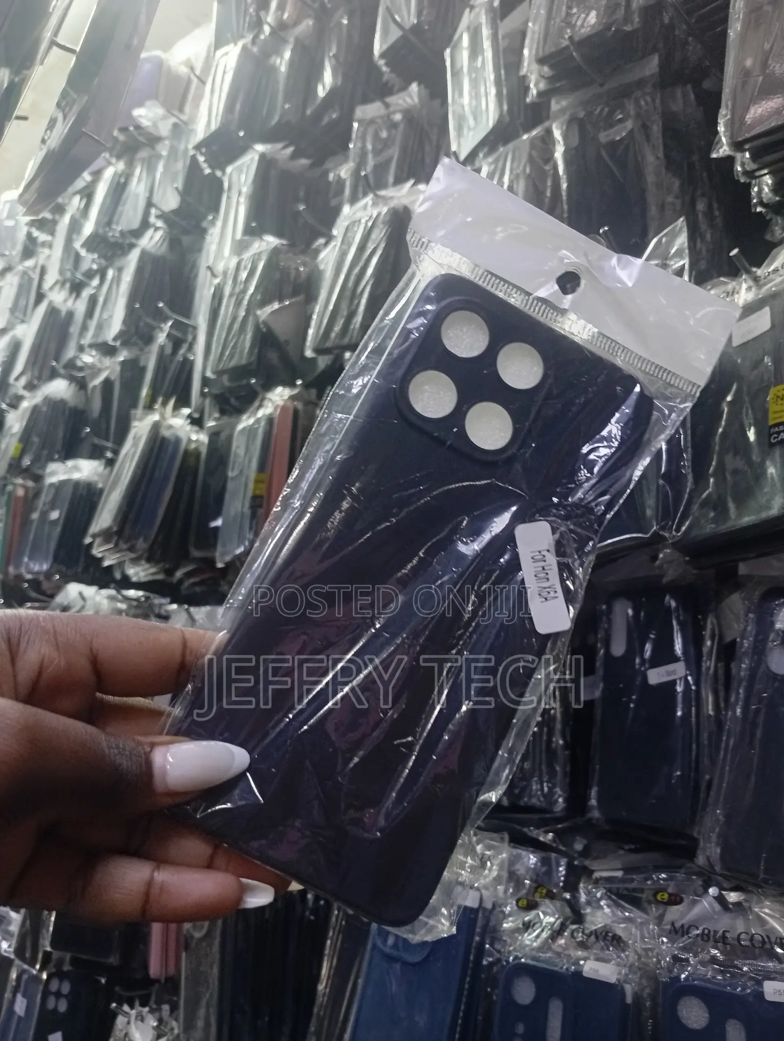Black Silicone Phone Case Designed for the Honor X6a.