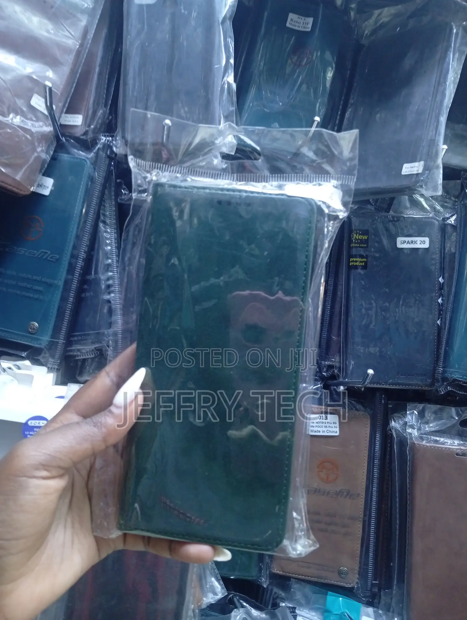 Flip Wallet Case Designed for Smartphones Like the Tecno Spark 20.