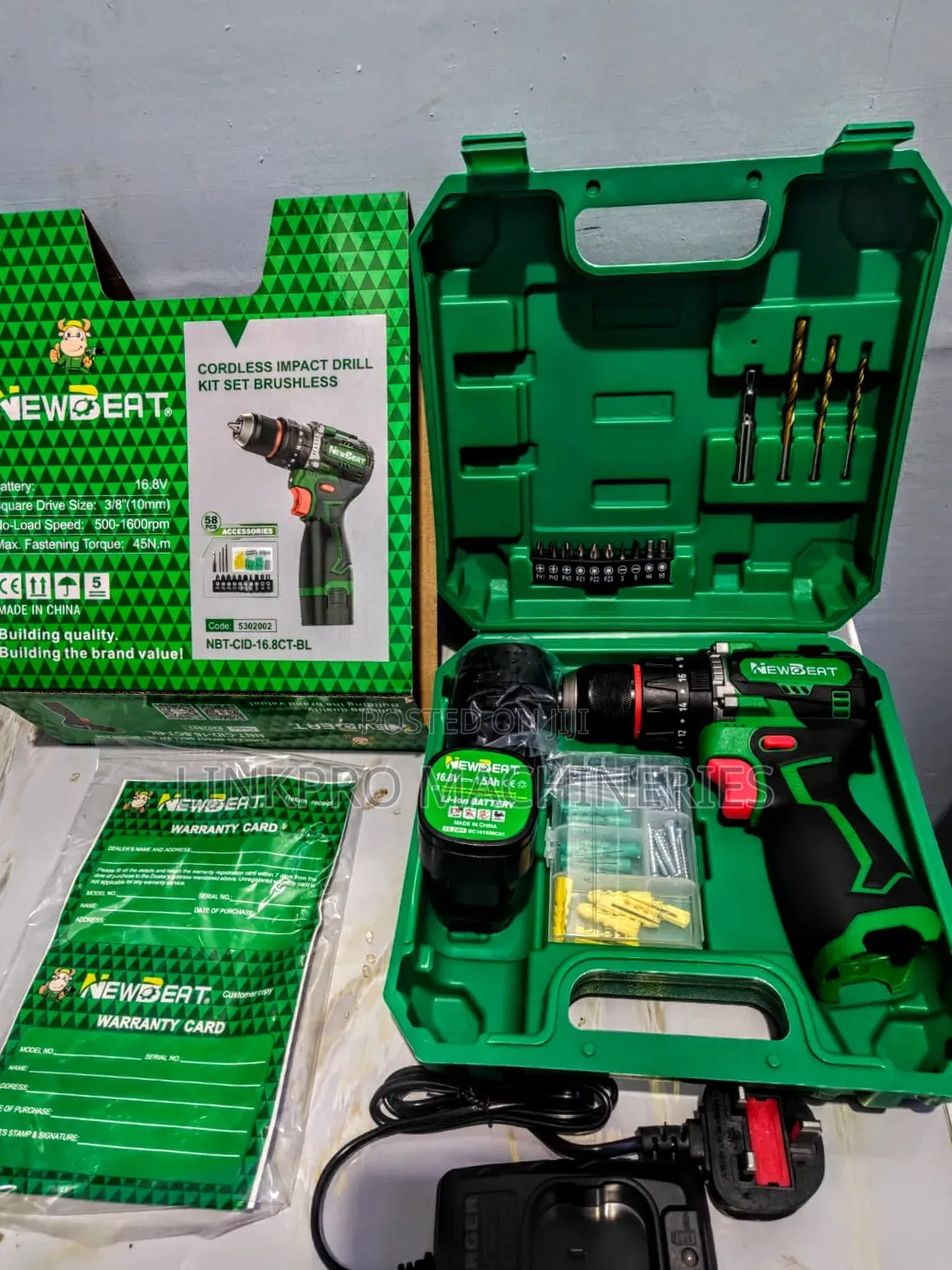 Newbeat Cordless
58pc Cordless Kit
45nm Torque
2pc 16.8v Batteries