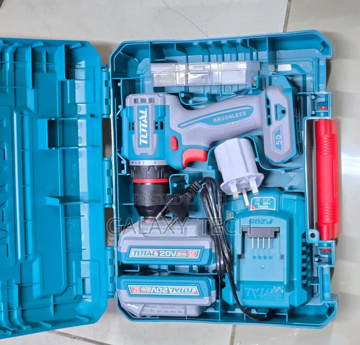 Total 50nm Compact Brushless Drill 20v